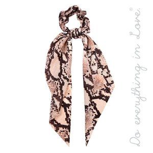 Snakeskin hair scarf scrunchie